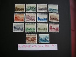 LIECHTENSTEIN 1944 LANDSCHAFTEN, SATZ, POSTFRISCH* MIT FALZ