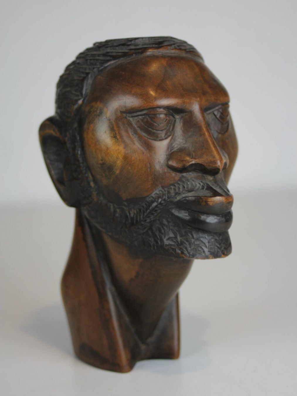 Sculture & Statue: Ebenholz Skulptur Männerkopf – Usato da Basel venduto da Kaffee_und_Kunst 2