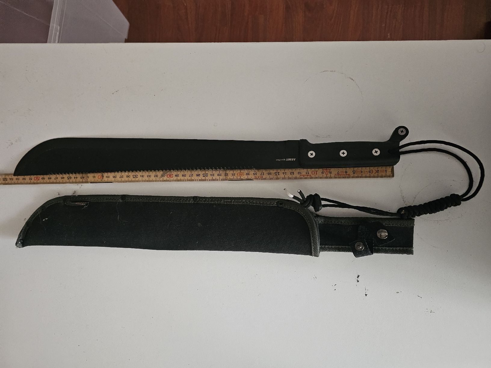 49 Cm Survival Machete Aus Manganstahl – Vollschäftige Tactical Machete Mit Scheide, Für Outdoor, Camping, Jagd & Kampfkunst