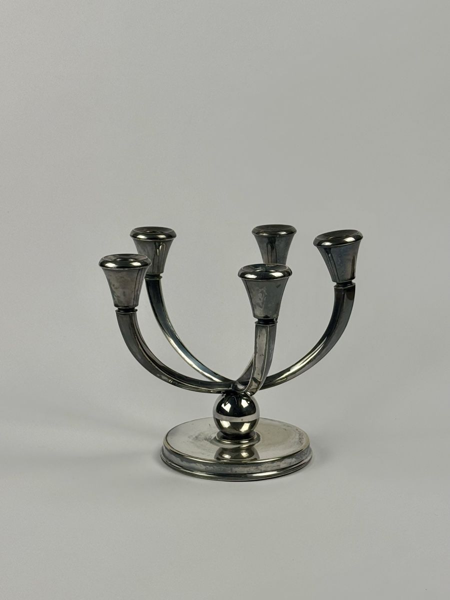 Kerzenständer: Sandrik, a. s. FIVE-ARMED ART DECO CANDELABRUM  1930`s Table – Gebraucht aus Genève von Atelier.Curio 1