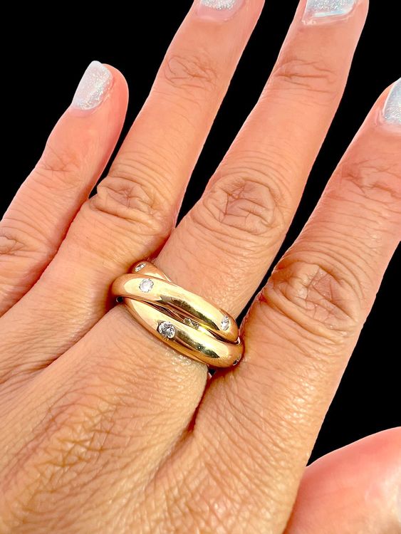 Cartier Trinity Diamanten 18k GG Ring 51 *S617