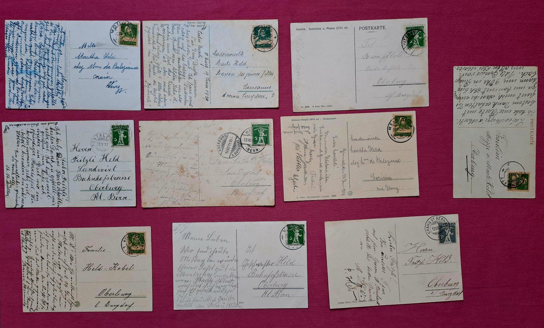 10 uralte SW/colorierte Ansichtskarten CH 1911 - 1929 | Kaufen auf Ricardo