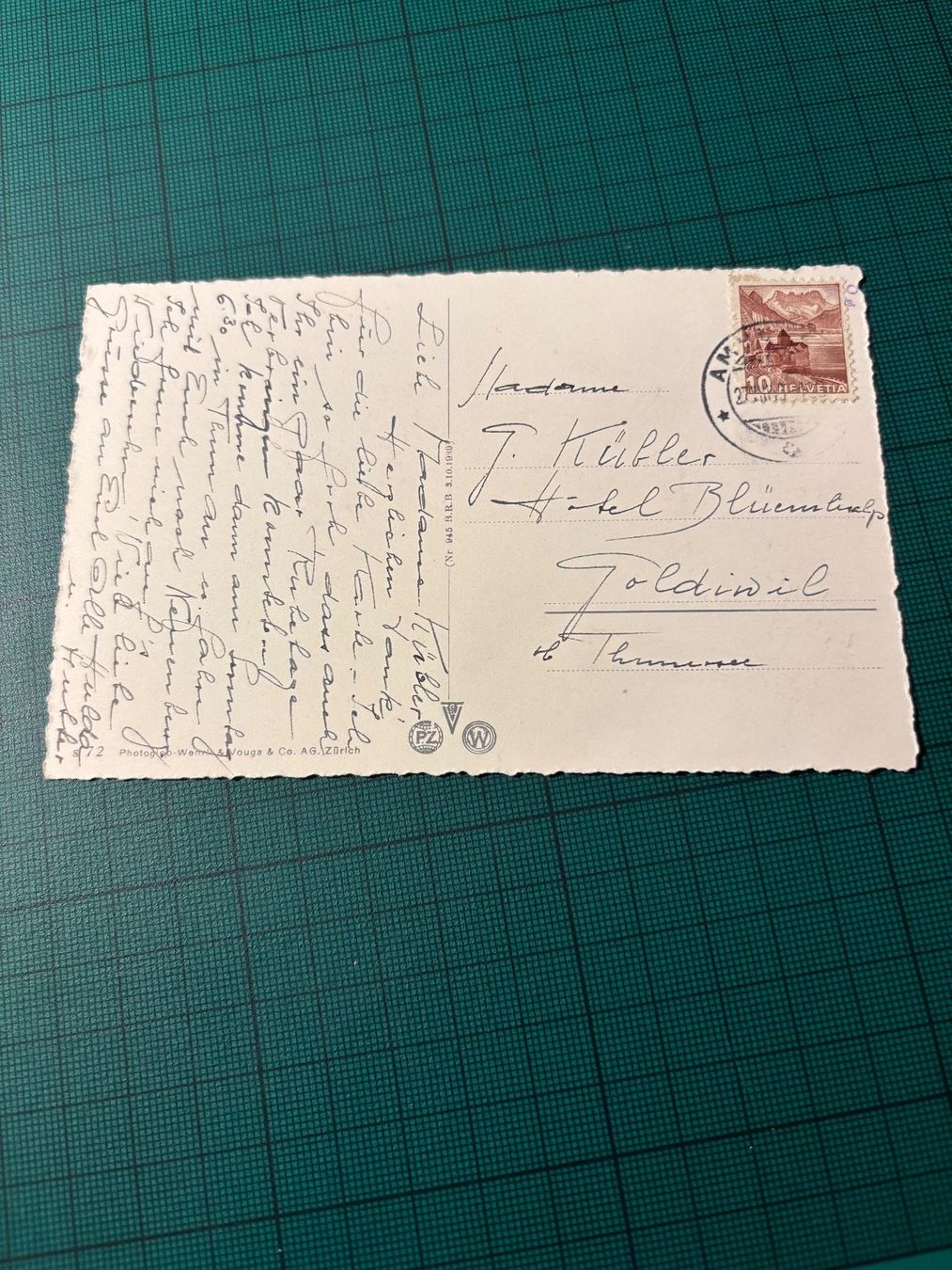 Cartoline postali: AK Frutigen 1949. Generalansicht. – Usato da Utzenstorf venduto da Rose0303 2