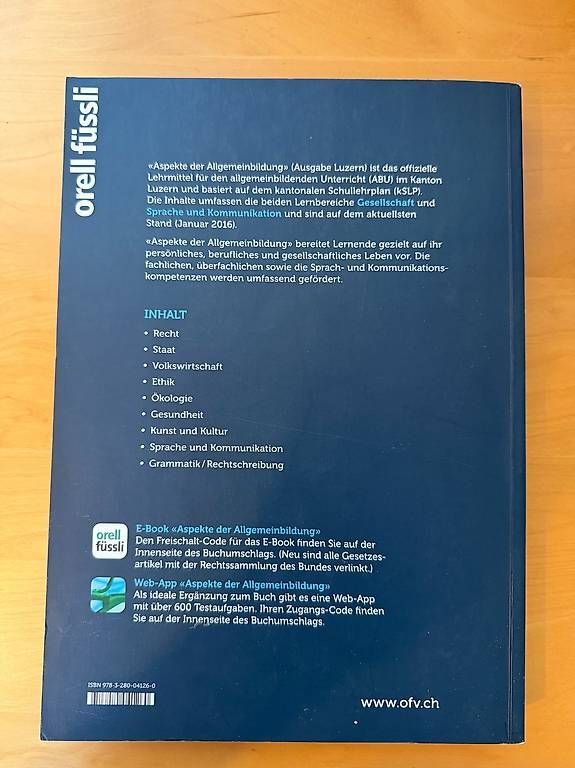 Libri: Aspekte der Allgemeinbildung – Usato da Richenthal venduto da jas_b7y8 2