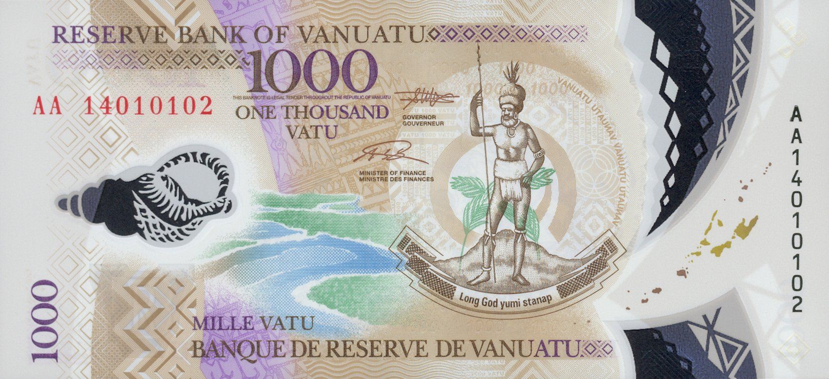 Banconote: Vanuatu 1000 Vatu 2014 P-13 UNC – Nuovo (secondo la descrizione) da Schliern b. Köniz venduto da pizzitaxi