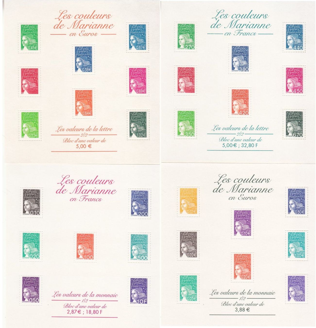Tutti i francobolli: Frankreich 2002 postfrisch – Usato da Bürglen TG venduto da StampGraf 2