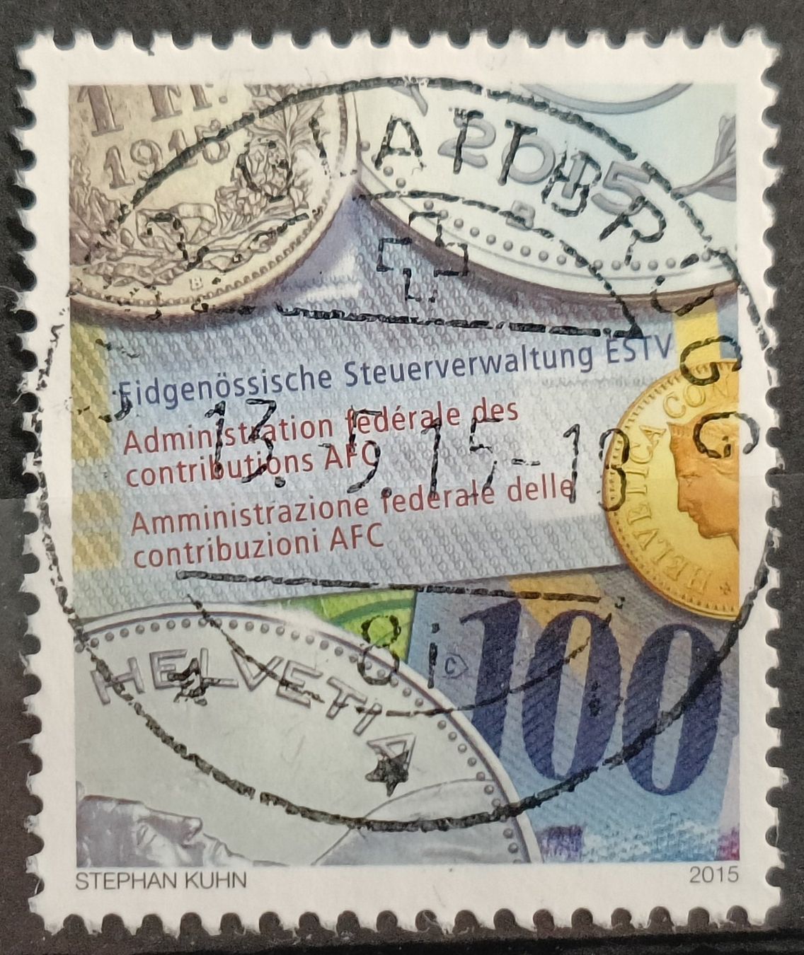 Tutti i francobolli: 2015 Eidg. Steuerverwaltung TOP Stempel – Usato da Dübendorf venduto da goeggi79