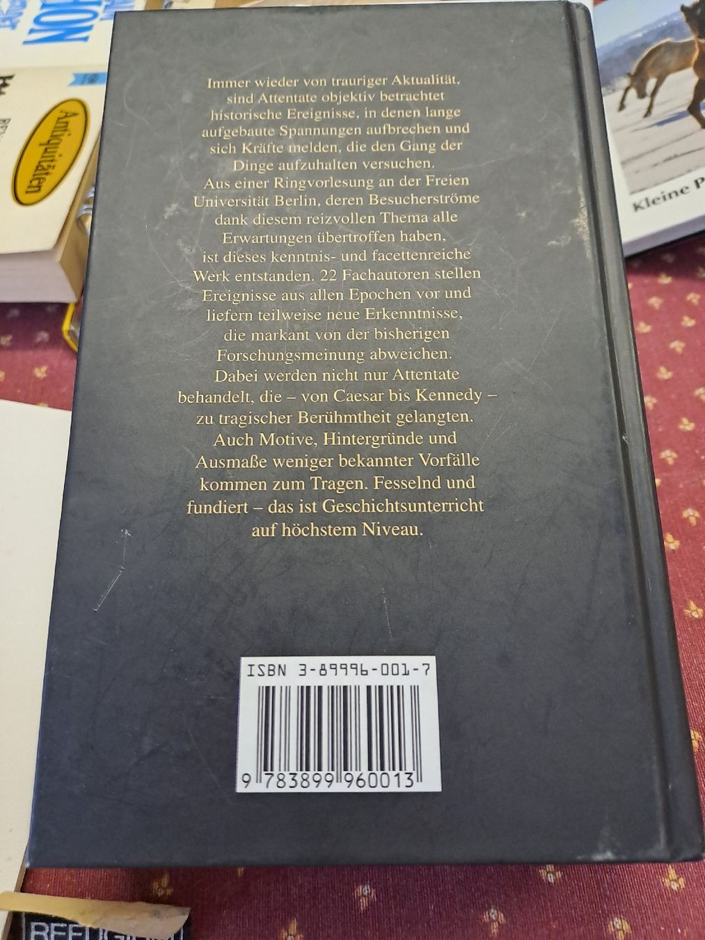 Libri: "Das Attentat in der Geschichte" – Usato da Zürich venduto da Schoebi19 2