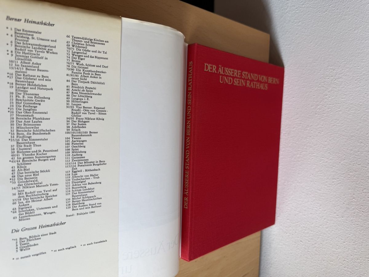 Bücher: Der Äussere Stand von Bern und sein Rathaus – Gebraucht aus Schwarzenburg von Michellu 2