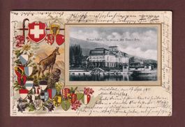 NEUCHÂTEL - Musée des Beaux-Arts - 1901 carte gauffrée