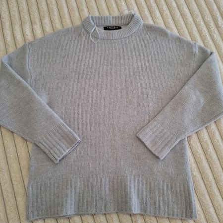 Pull en Maille Côtelée AMISU - Bleu Glacier (Halogen Blue) S