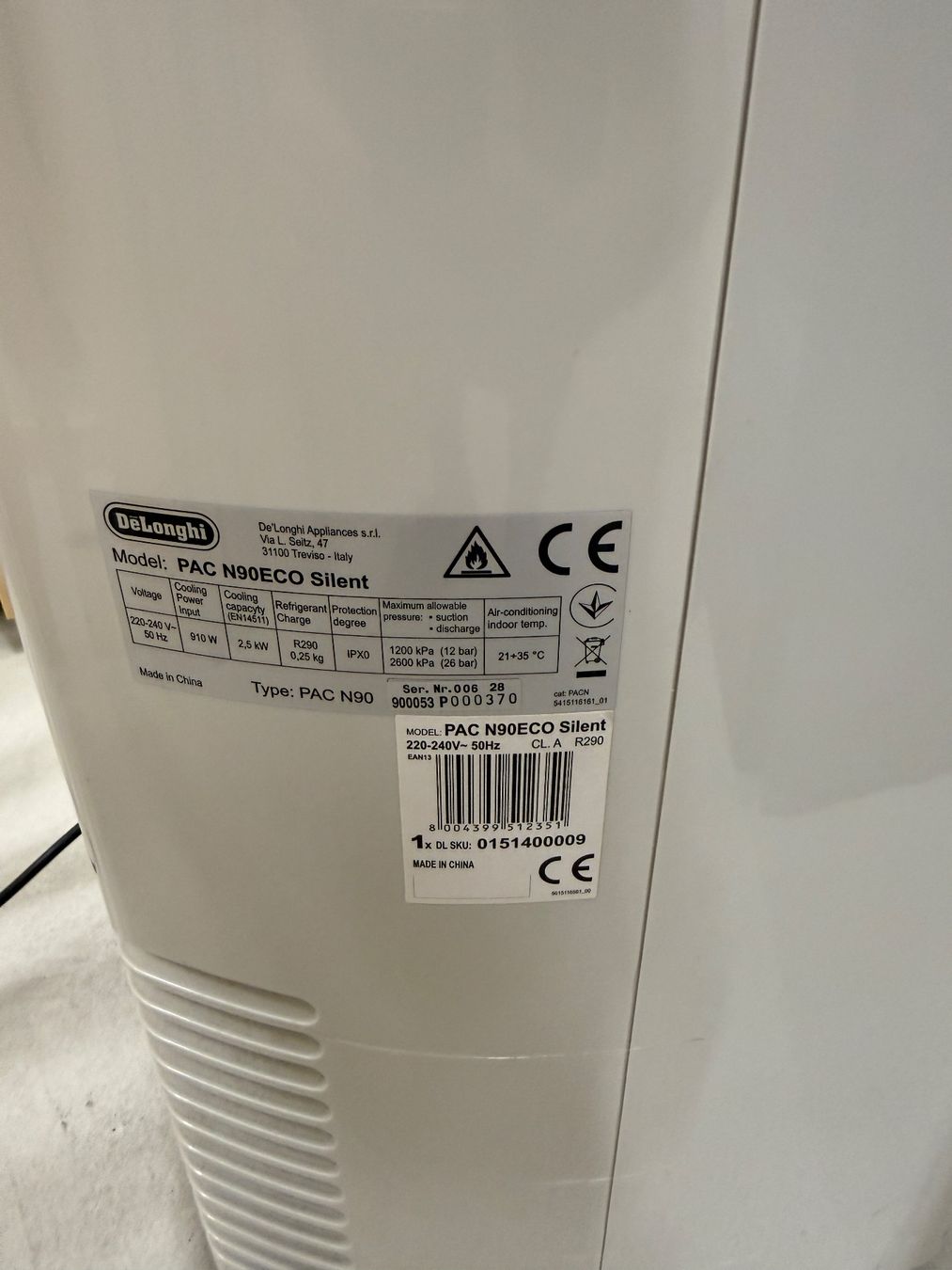 De'Longhi Klimageräte: DeLonghi N90 Eco Silent – Gebraucht aus Wädenswil von sas_2vct 3
