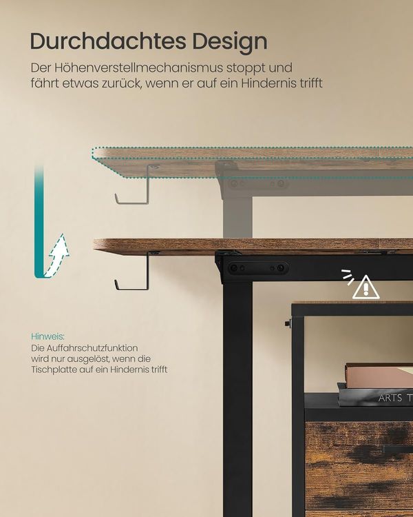 Elektrisch Höhenverstellbarer Schreibtisch FANTOM 140x60cm 5
