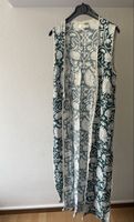 H&M Kimono, Gr. 40, Viscose, Grün/Weiss, Sommer Look