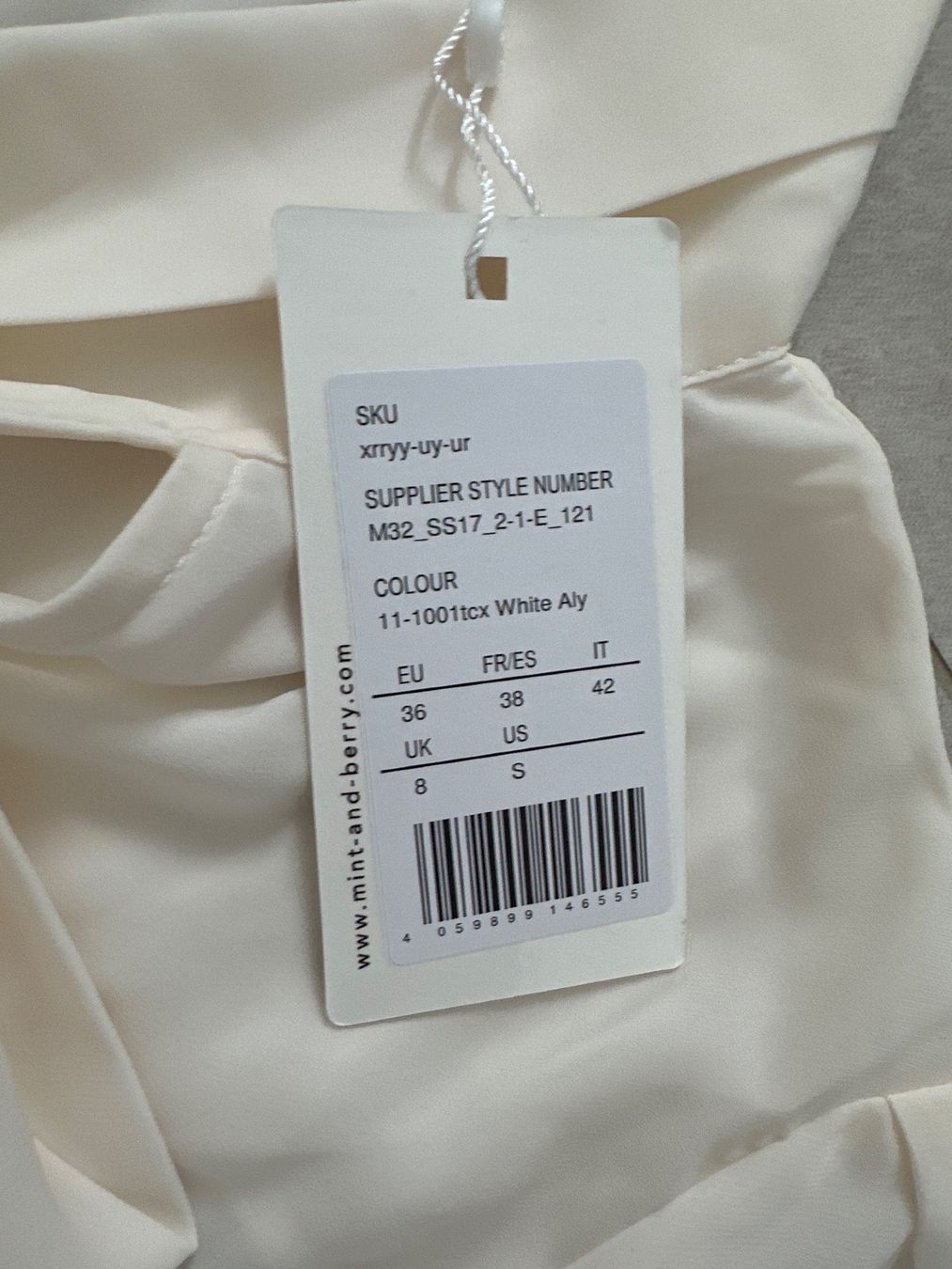 Camicette: Damen Bluse kurzarm weiss / beige – Usato da Zug venduto da Hehe 1