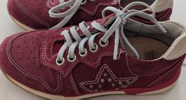 Gr 27 Kinder Schuhe, Sneakers rot Leder