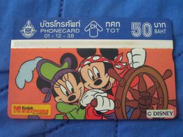 Telefonkarte Disney Mickey Mouse 1996 gebraucht Zustand
