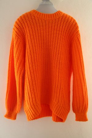 Gemütlicher Strickpullover Orange, Grösse XS, top Zustand!