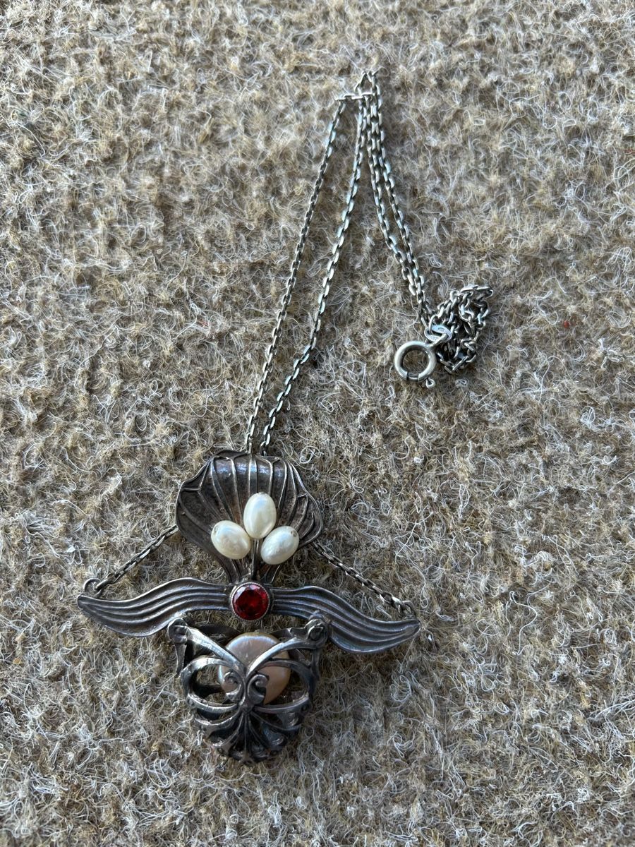 Catenine: Art Nouveau Kette Silber Blume – Nuovo (secondo la descrizione) da Birsfelden venduto da Exclusivity