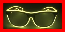 LED Brille GELB YELLOW JAUNE Partybrille Fasnachtskostüm