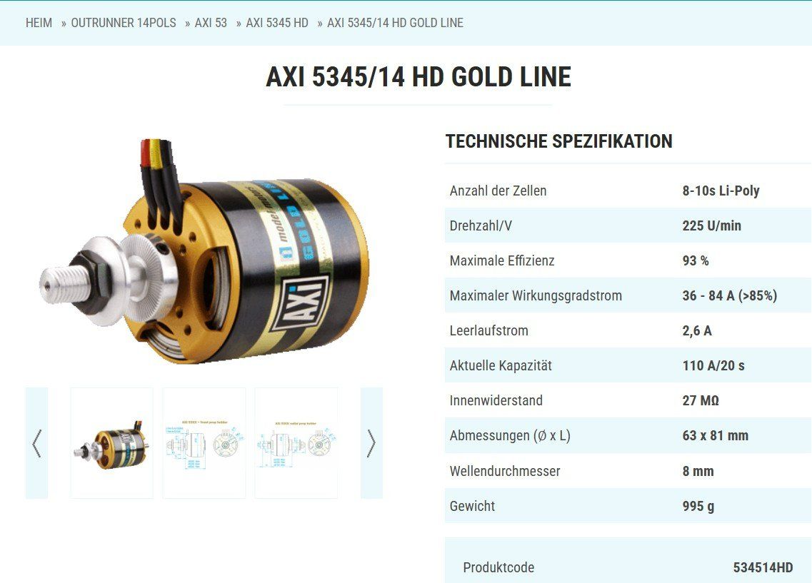 Motori: AXi 5345/14HD – Usato da Münsingen venduto da swizzbee