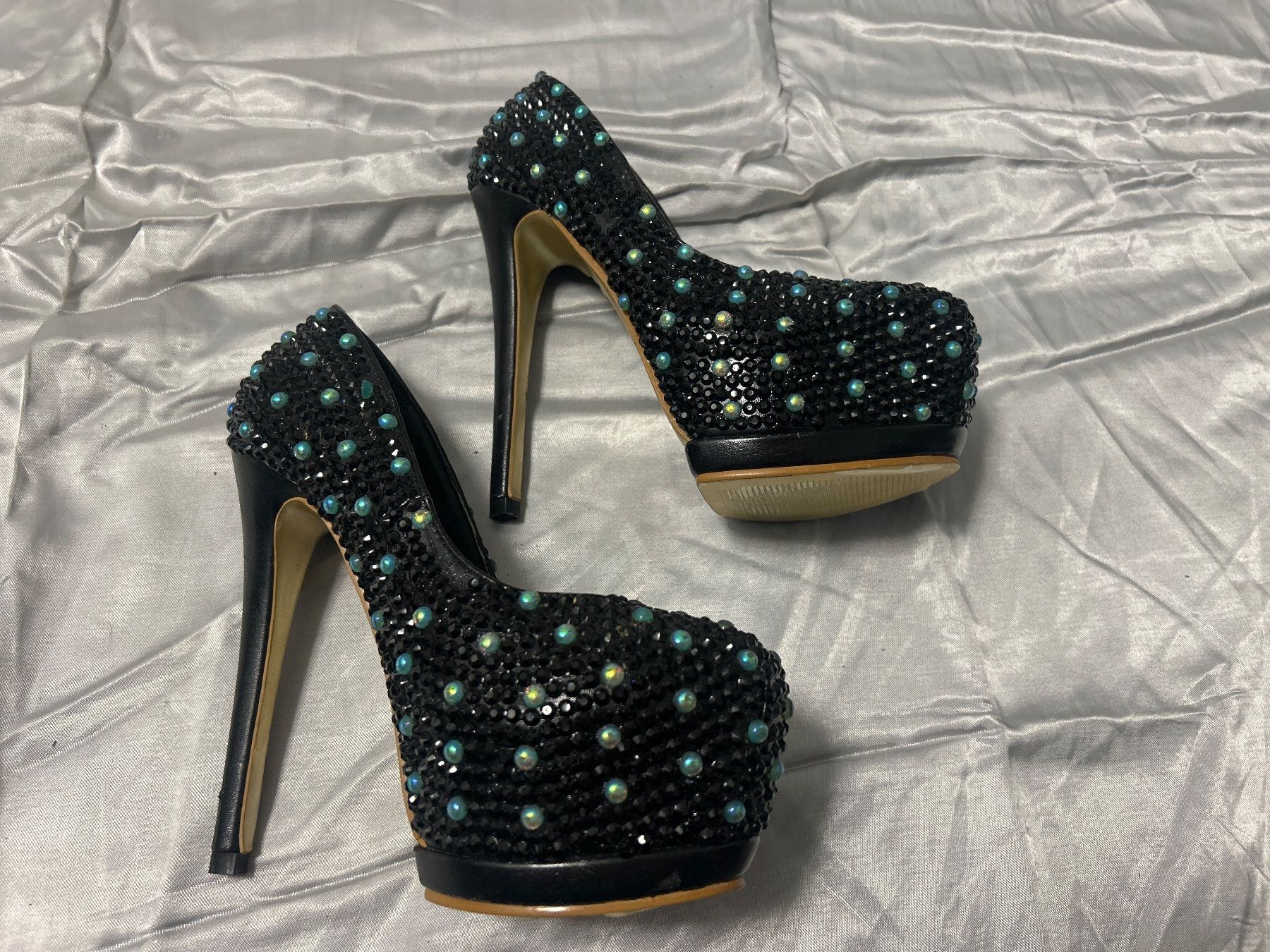 Damenschuhe: High Heels Plateau Pumps mit Perlen Gr 35 Neu – Neu und originalverpackt aus Regensdorf von Spyke55 1
