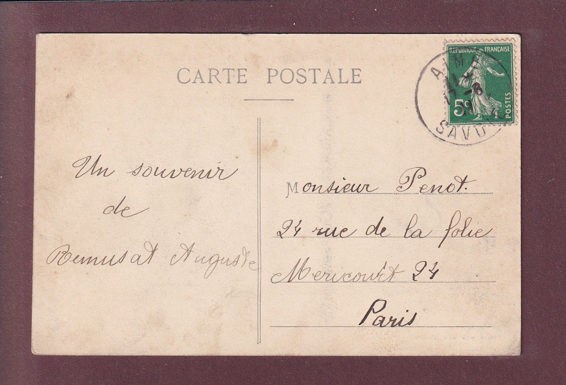Ansichtskarten: Col du PETIT-SAINT-BERNARD - 1911 – Gebraucht aus Pully von nicecards 1