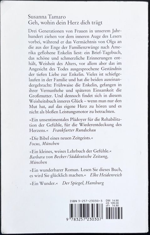 Susanna Tamaro Geh, wohin dein Herz dich trägt Kaufen auf Ricardo