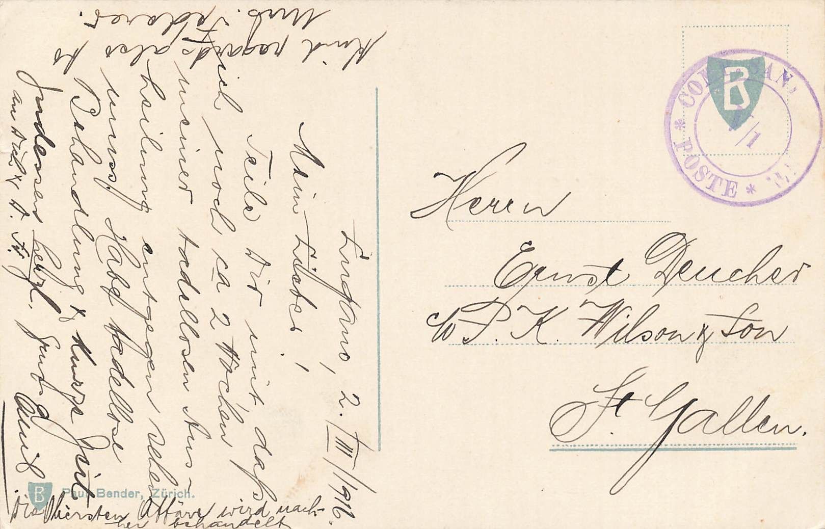 Cartoline postali: Lago di Lugano capo san martino – Usato da Biasca venduto da Blenio71 1