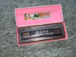 M. Hohner Echo Mundharmonika mit Schachtel guter Zustand