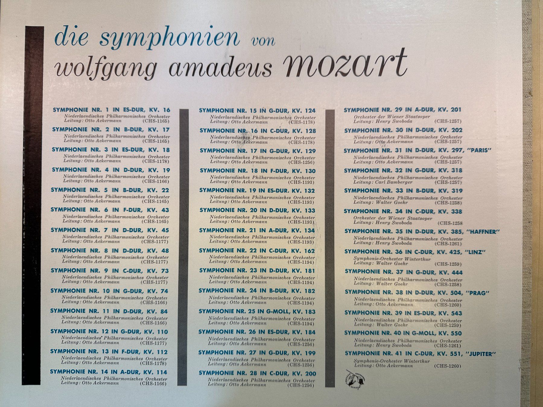 Dischi in vinile: Mozart Schallplattenalbum – Usato da Zürich venduto da an-dy 1