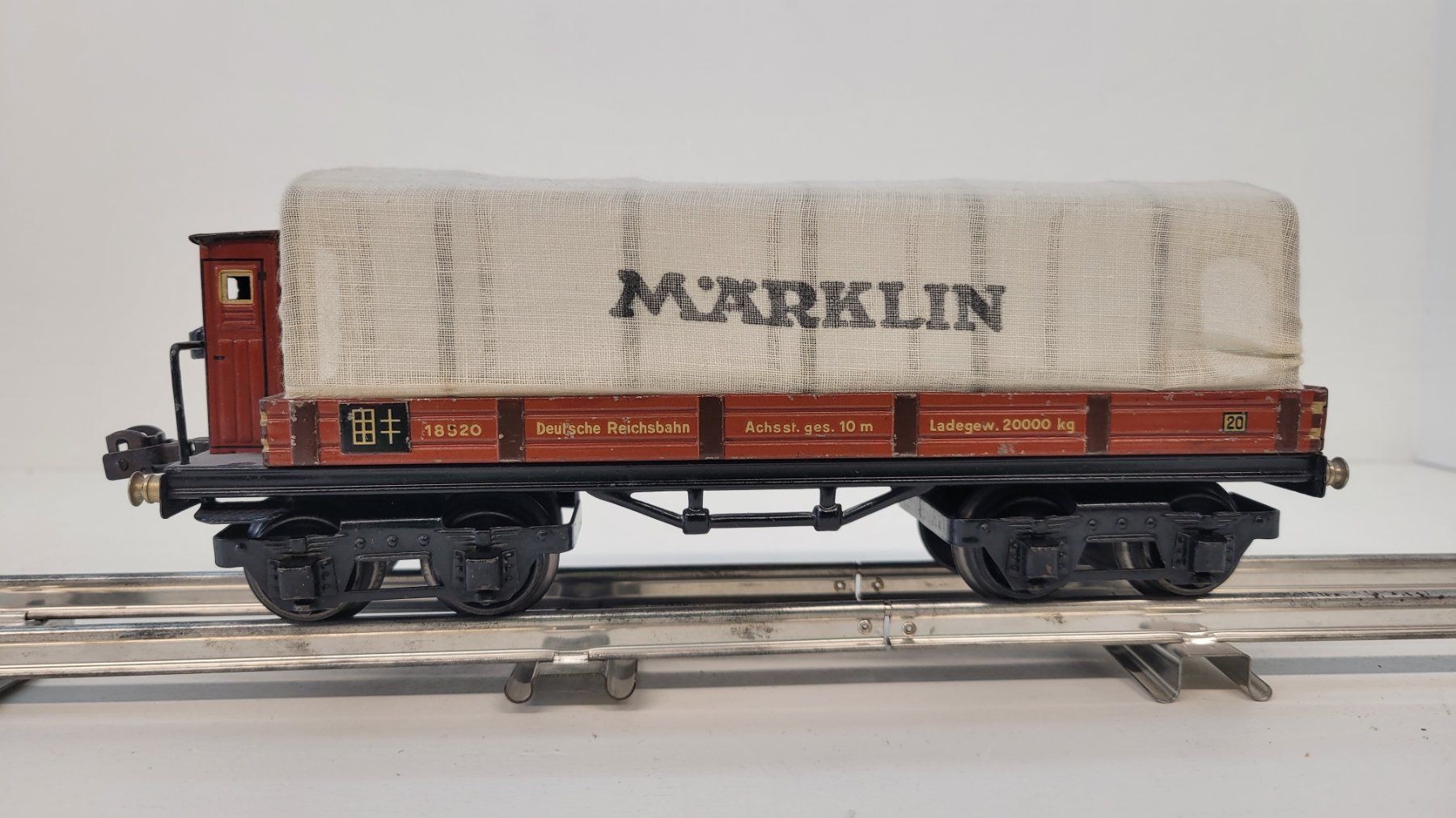 Märklin Modellini di ferrovie: Spur 0, Märklin Planenwagen der Deutschen Reichsbahn – Usato da Büsserach venduto da ModellbahnDepot