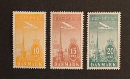 Dänemark 1934, Flugpost, Towers of Copenhagen, ungestempelt