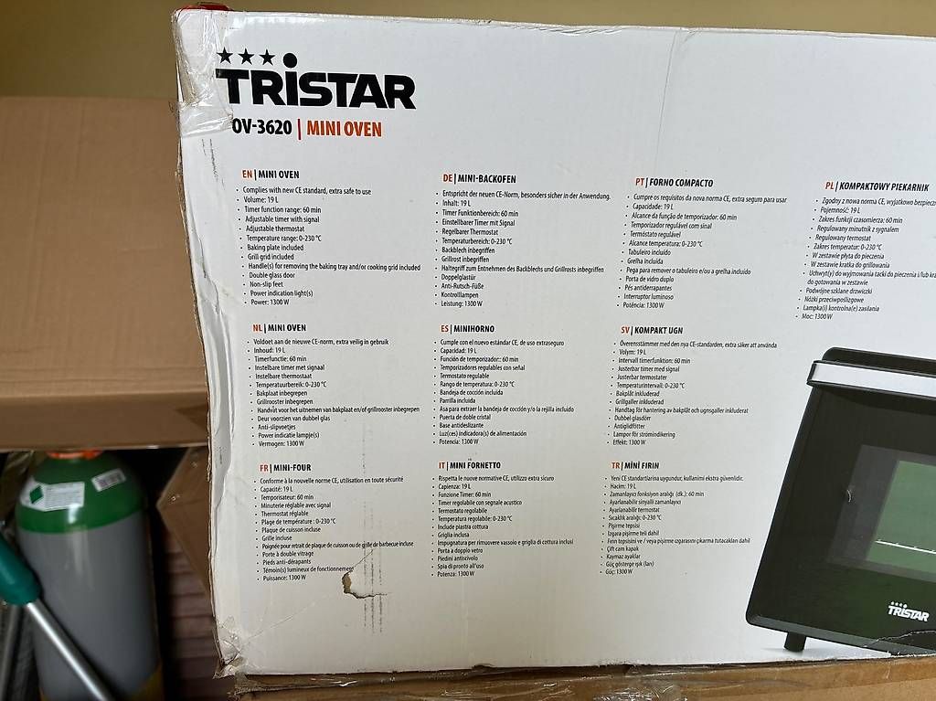 Fours: Mini Backofen Tristar OV-3620 – Neuf avec emballage d'origine à Frauenfeld par Smartys1 3