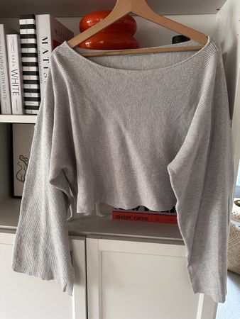 ZARA Grauer Yoga Pullover FITNESS calm H&M gym Pilates