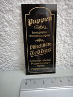 Puppenhauszubehör, Ladenschild Puppengeschäft