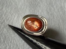 SONNENSTEIN Cabochon Silber Ring !!! Grösse: 55