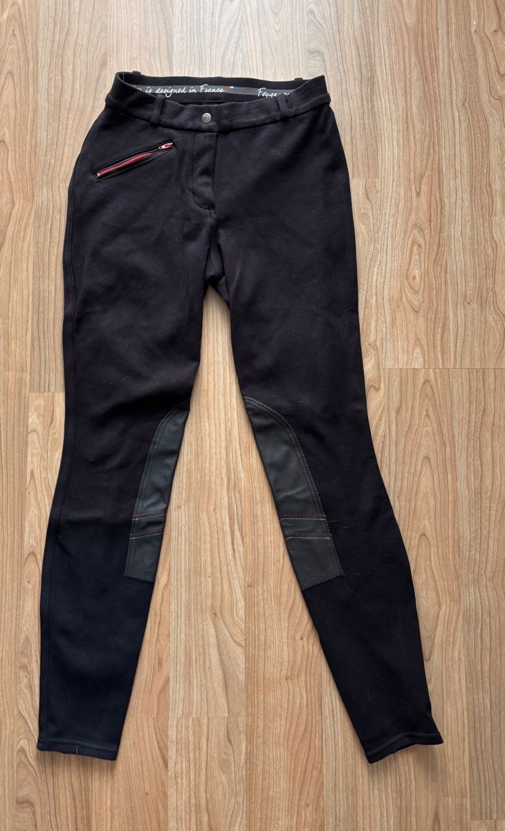 Pantaloni: Reithose schwarz Kunstlederbesatz – Usato da Lausen venduto da Claudj1