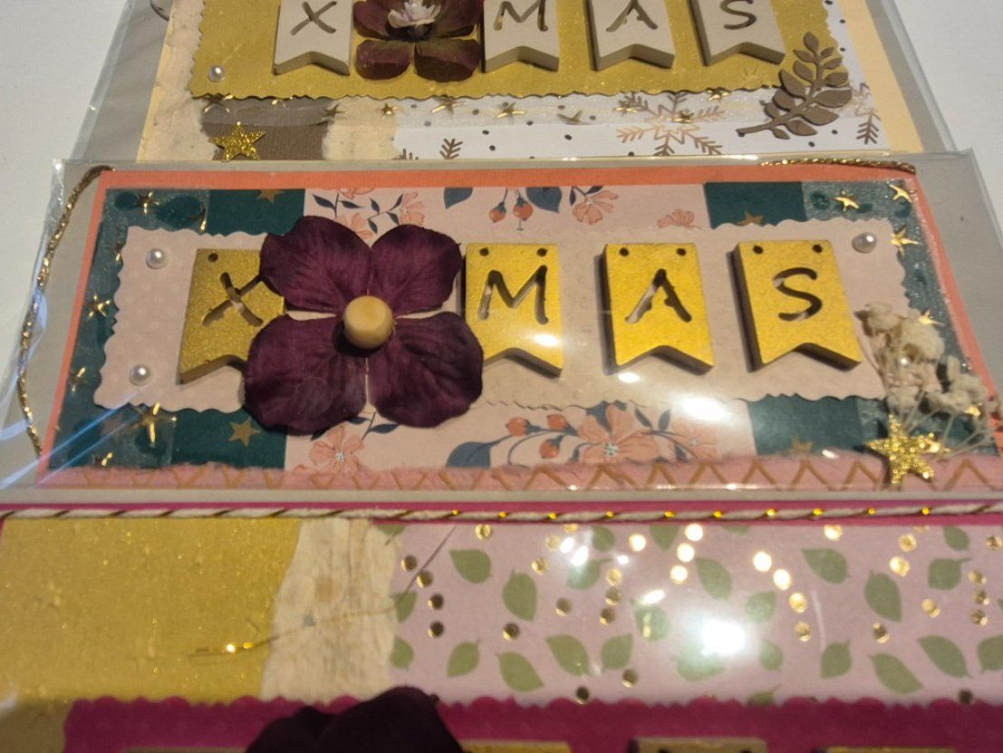 Cartoline: 4er SET, Weihnachtskarten mit X-MAS Buchstaben – Nuovo e nell'imballaggio originale da Nottwil venduto da echtMOMO 3