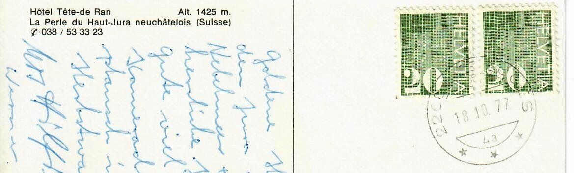 Cartoline postali: Hotel Tète de Ran – Usato da Hochdorf venduto da Ziegel-16 1
