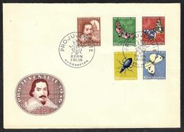 1956, J163-167, Serie auf illustriertem + unadr. FDC (15874)