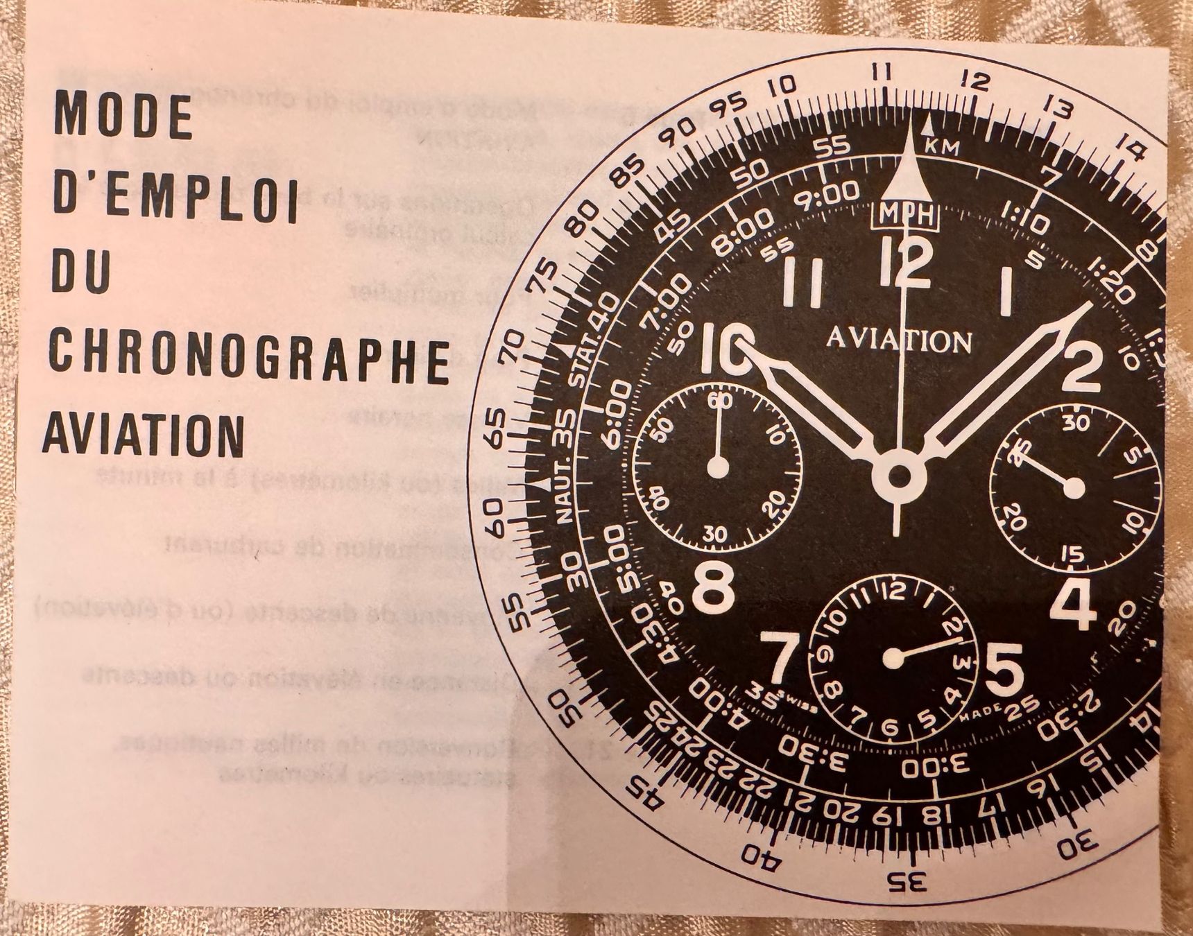 Orologi: Instructions - Ollech&Wajs / Breitling Chronograph Aviation – Nuovo (secondo la descrizione) da Zürich venduto da 613_g8jy 3