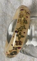 MUST HAVE - stilvoller und edler Armreif, beige/gold, 6.3cm