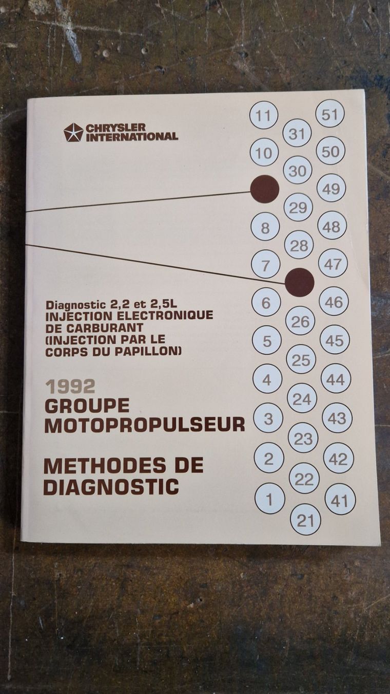 Bücher: Methodes de diagnostic: Chrysler International 1992 – Gebraucht aus Zürich von jhkag