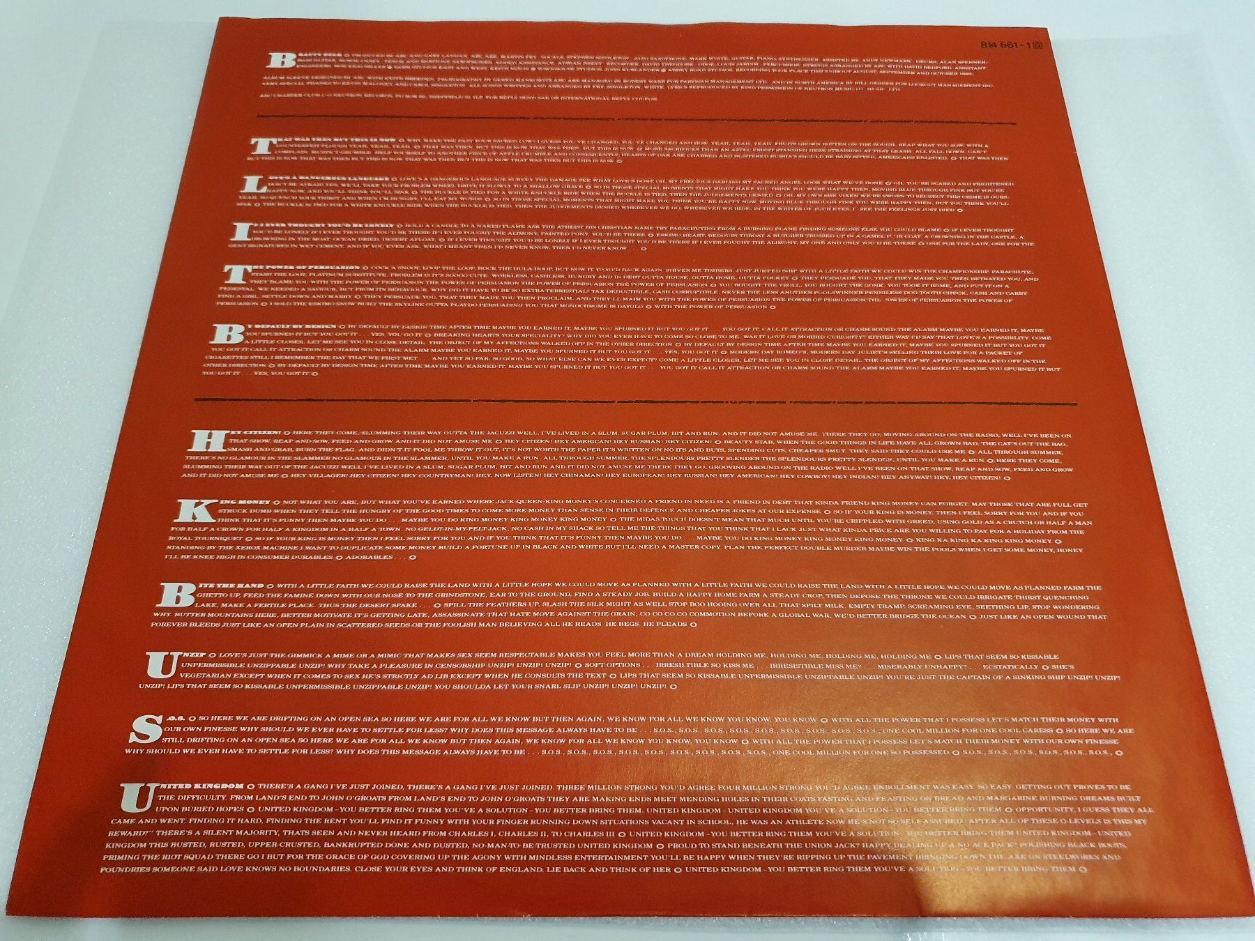 Dischi in vinile: ABC - Beauty Stab ( LP, Electronic ) – Usato da Uster venduto da Vinyl-Leidenschaft 3