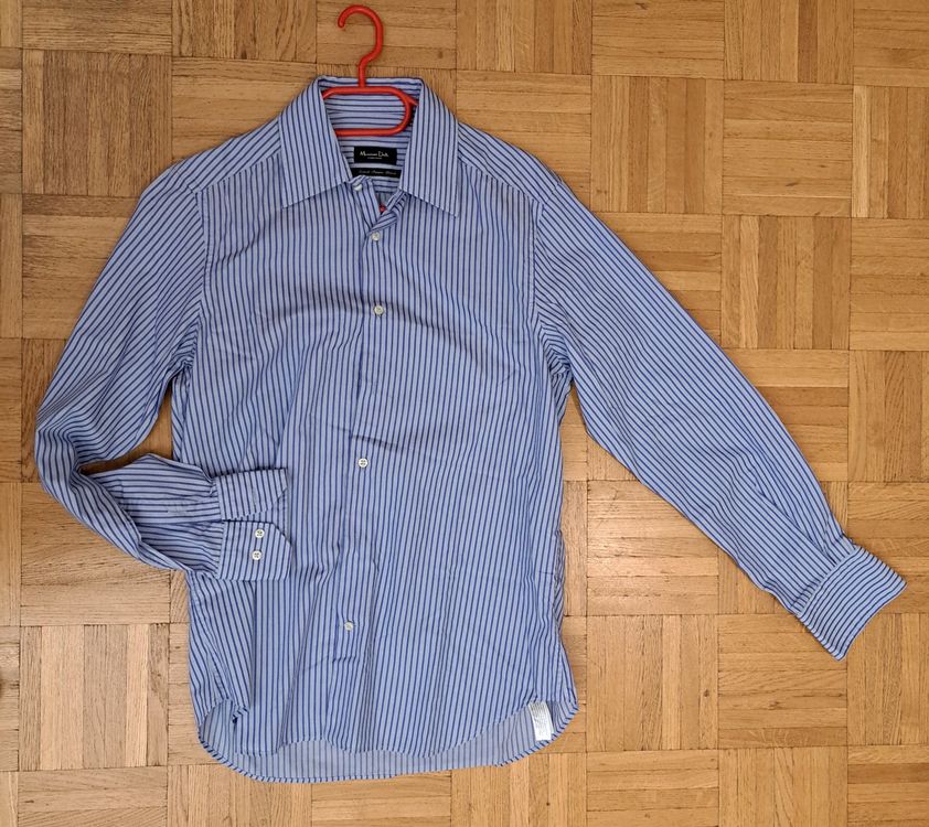 Chemise Homme Bleue Massimo Dutti – Taille M, Neuve Sans étiquettes, Coupe Classique