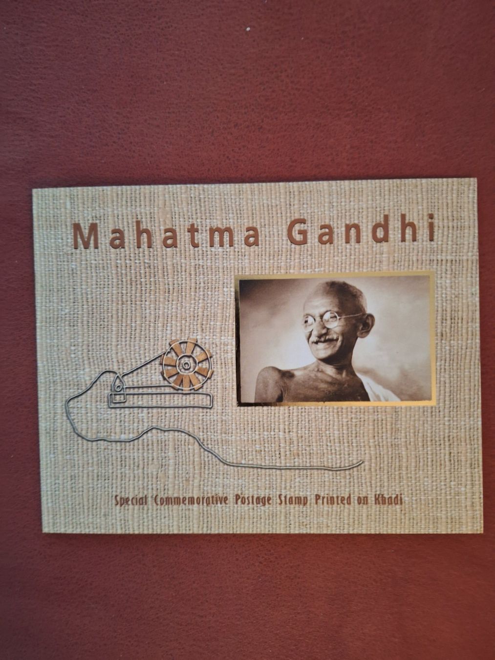 Tutti i francobolli: Mahatma Gandhi Khadi Stoffblatt – Nuovo (secondo la descrizione) da Fahrwangen venduto da vagabondo1963