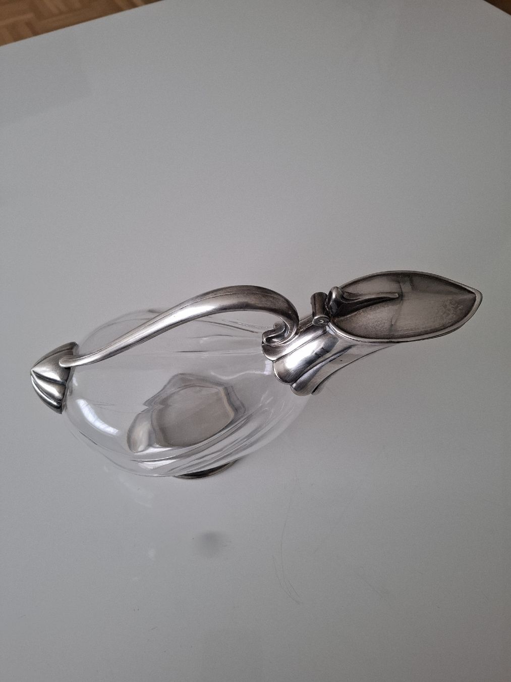 Caraffe: Antikee Silber- Versilberte Kristall Karaffe mit Griff – Usato da St.Gallen venduto da bpeter01 1
