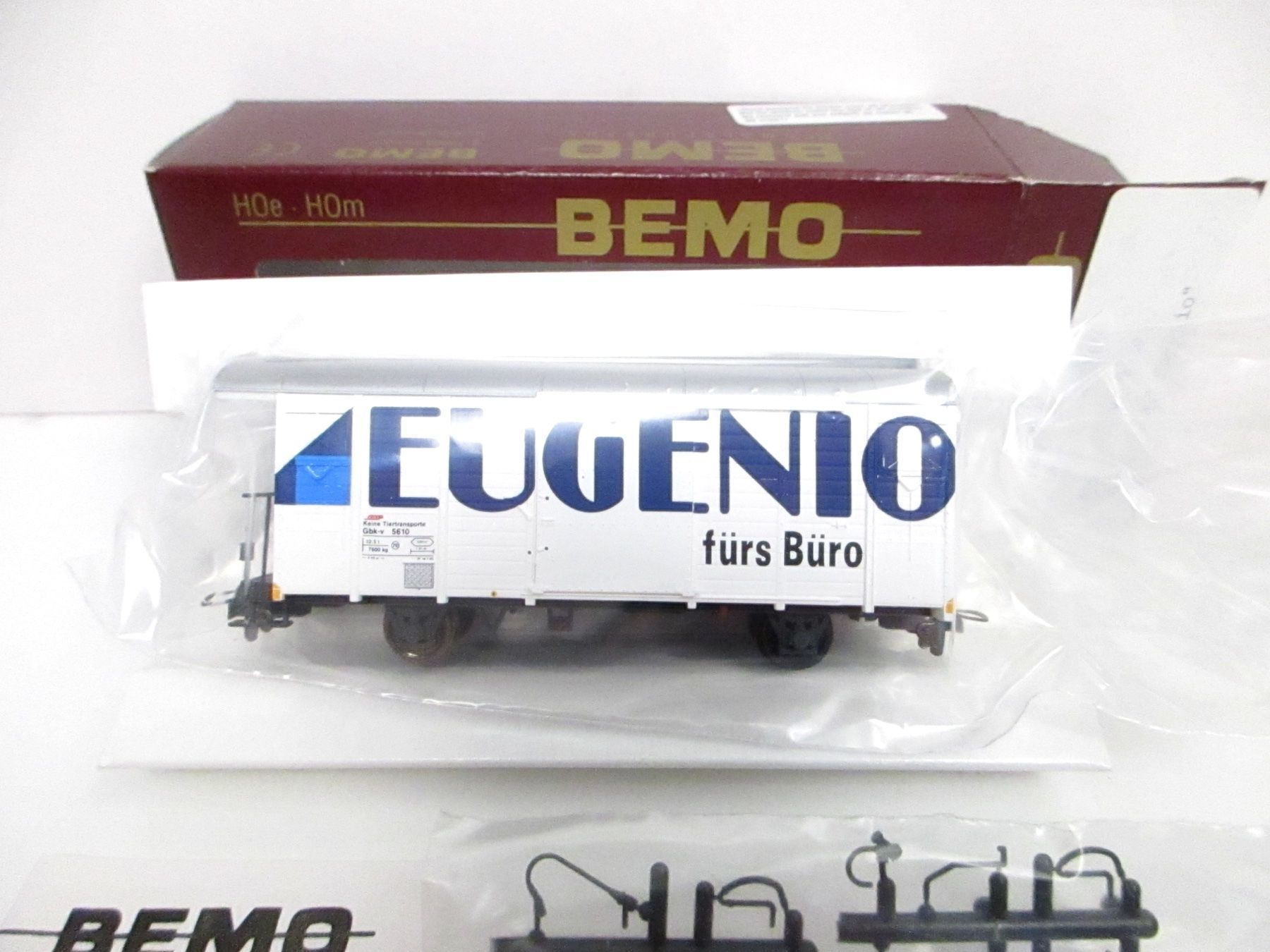 Bemo Modellini di ferrovie: Bemo H0m 2283 130 RhB Güterwagen EUGENIO LISTA – Nuovo e nell'imballaggio originale da Olten venduto da Heinrich875 2