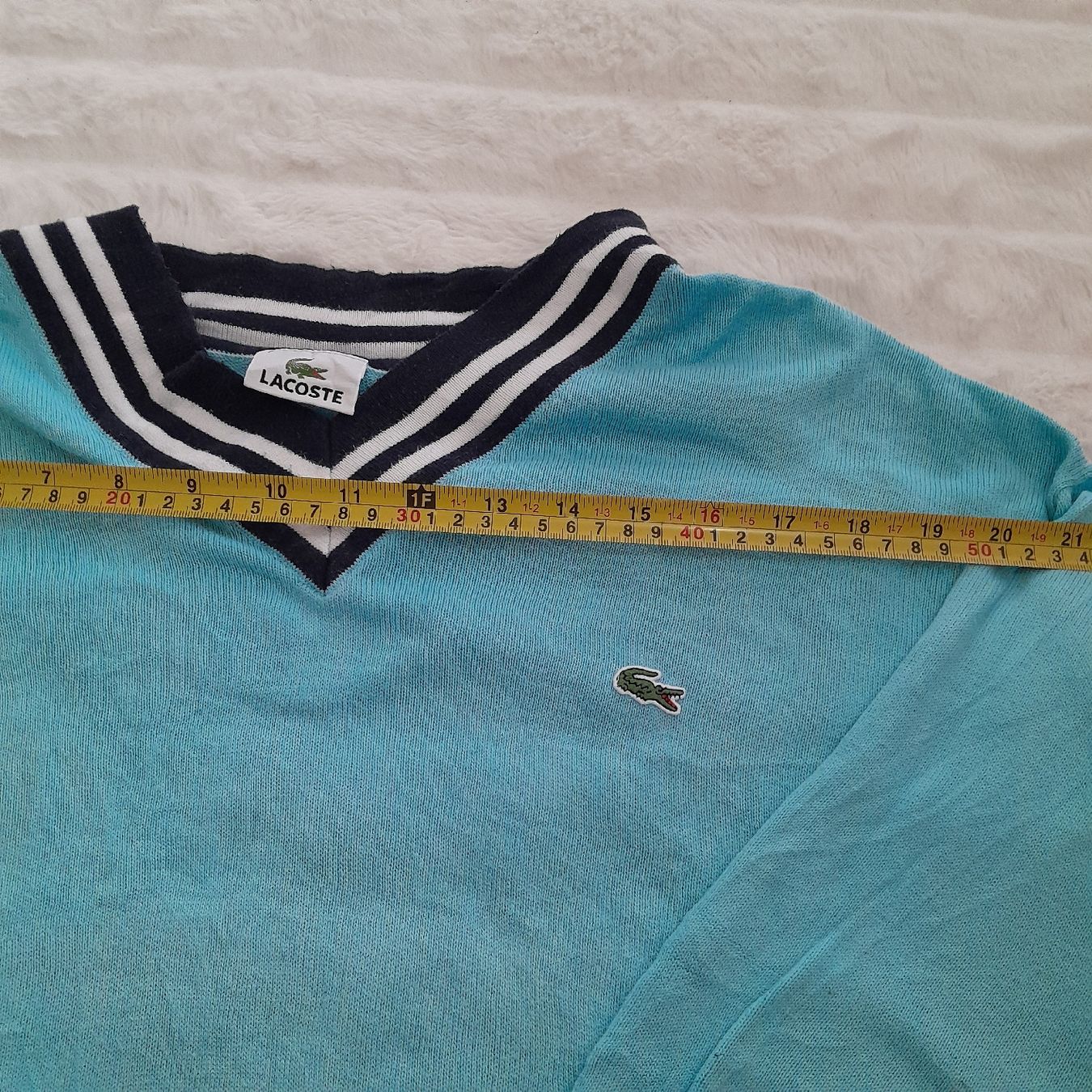 Lacoste Maglioni & Felpe: Pull Lacoste vintage bleu ciel, Taille XL, – Usato da Renens VD venduto da ser_j2fn 2